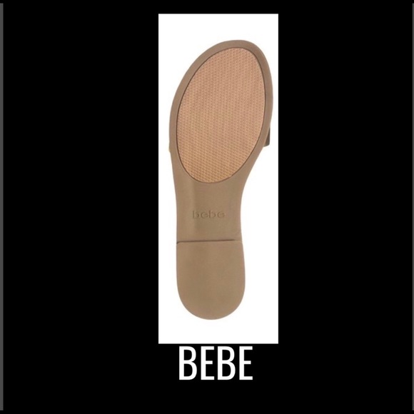 BEBE Gold Metallic Logo Slide - Picture 5 of 8